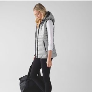 Lululemon Down For It Vest - Size 8 - White/ Silver